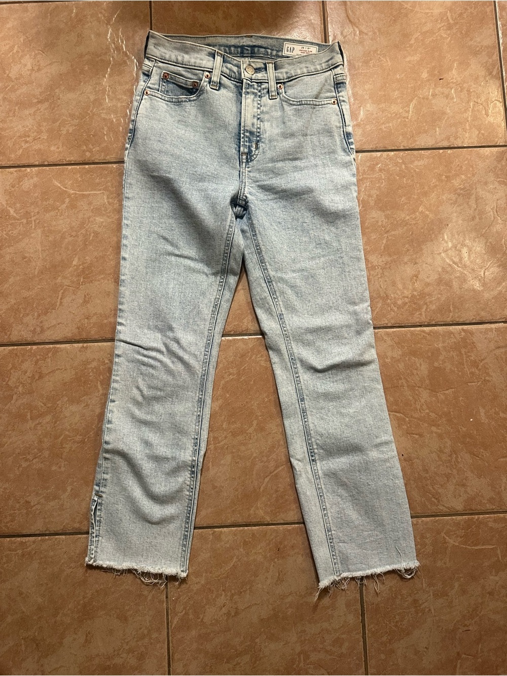 GAP Straight-Leg Jeans in Light Blue Wash